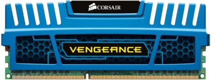 CORSAIR 8GB Kit DDR3 2x4GB 1600MHz 9-9-9-24 high performance Vengeance memory module 1.5V perfect for Intel blue
