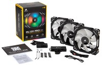 CORSAIR ML120 Pro RGB 120mm Premium Magnetic Levitation RGB LED PWM Fan 3-Pack