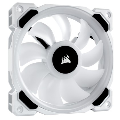 CORSAIR LL120 RGB White 120mm Dual Light Loop RGB LED PWM Fan 3 Pack with Lighting Node PRO