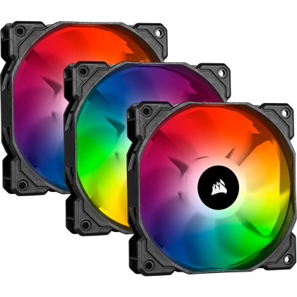 CORSAIR SP120 RGB PRO 120mm RGB LED Fan Triple Pack with Lighting Node Core