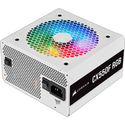 CORSAIR CX550F RGB Power Supply 550 Watt 80 PLUS Bronze Fully Modular White