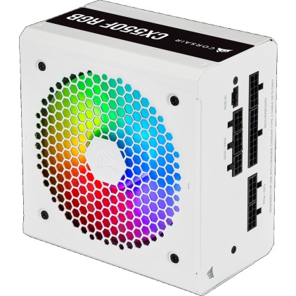 CORSAIR CX550F RGB Power Supply 550 Watt 80 PLUS Bronze Fully Modular White