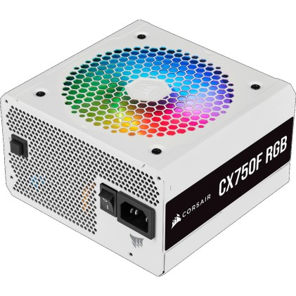 CORSAIR CX750F RGB Power Supply 750 Watt 80 PLUS Bronze Fully Modular White