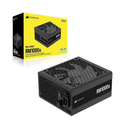 Corsair Alimentatore Rmx Series, Rm1000X, 1000 Watt, Atx 3.1, Cybenetics Gold Certified, Fully Modul