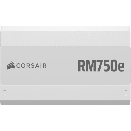 Corsair Alimentatore Rm750E White, 750 Watt, Cybenetics Gold Certified, Fully Modular Power Supply