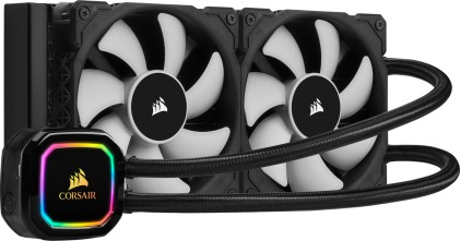 CORSAIR iCUE H100i RGB PRO XT Liquid CPU Cooler 240mm Radiator Dual 140mm PWM Fans