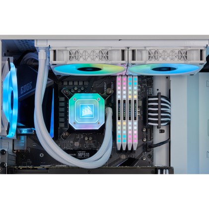 CORSAIR iCUE H100i ELITE CAPELLIX WHITE 240mm Radiator Liquid CPU Cooler