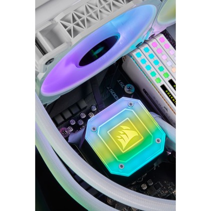 CORSAIR iCUE H100i ELITE CAPELLIX WHITE 240mm Radiator Liquid CPU Cooler