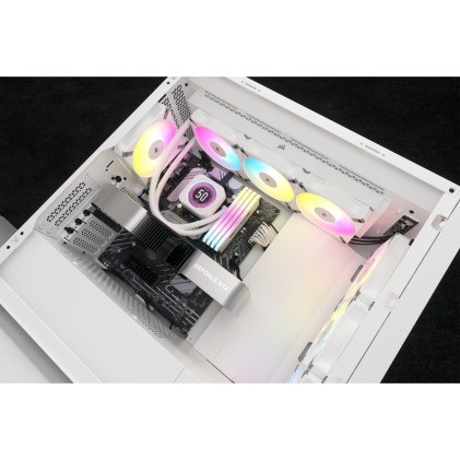 Corsair CW-9060077-WW sistema di raffreddamento per computer Case per computer Kit di raffreddamento a liquido 12 cm Bianco 1 pz