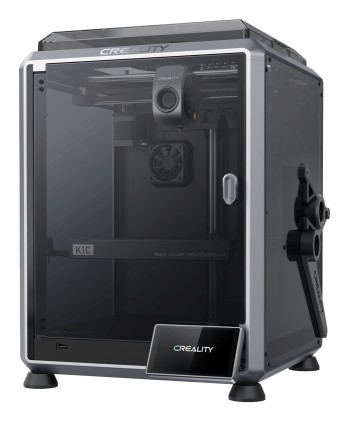 Stampante 3D Creality K1C a camera chiusa - Dimensioni 22x22x25 cm - Corpo in lega di alluminio e vetro - Interfaccia utente intelligente - Velocit&agrave; fino a 600 mm/s
