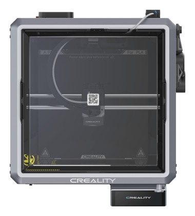 Stampante 3D Creality K1C a camera chiusa - Dimensioni 22x22x25 cm - Corpo in lega di alluminio e vetro - Interfaccia utente intelligente - Velocit&agrave; fino a 600 mm/s