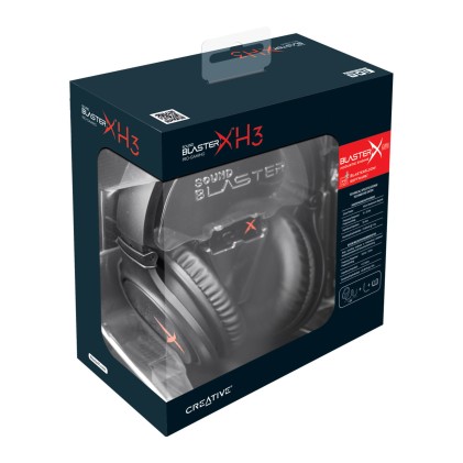 Creative Labs SOUND BLASTERX H3 Cuffia Padiglione auricolare Nero