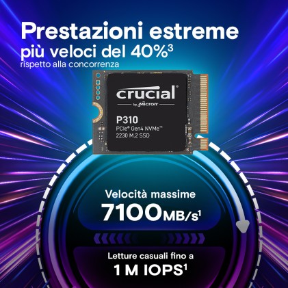 Crucial P310 1TB PCIe Gen4 NVMe 2230 M.2 SSD