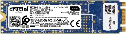 HD SSD M.2 500 GB Crucial MX500