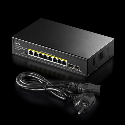 Cudy GS1008PS2 switch di rete Non gestito Gigabit Ethernet (10/100/1000) Supporto Power over Ethernet (PoE) Nero