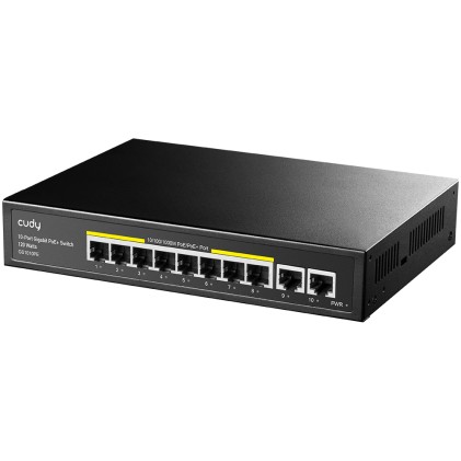 Cudy GS1010PE switch di rete Gigabit Ethernet (10/100/1000) Supporto Power over Ethernet (PoE) Nero