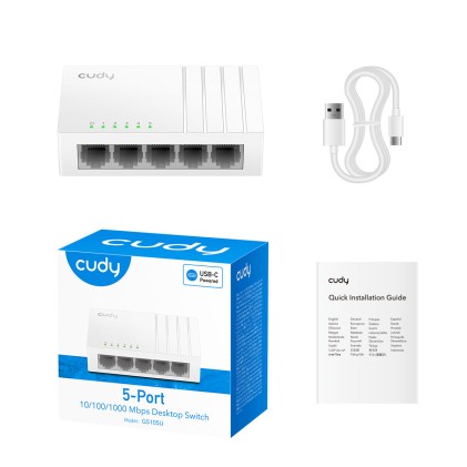 Cudy GS105U switch di rete Non gestito Gigabit Ethernet (10/100/1000) Bianco
