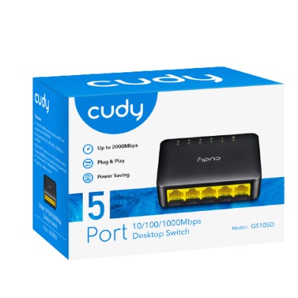 Cudy GS105D switch di rete Gigabit Ethernet (10/100/1000) Nero