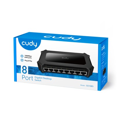 Cudy GS108D switch di rete Gigabit Ethernet (10/100/1000) Nero