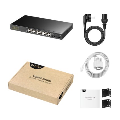 Cudy GS2024S2 switch di rete Gestito L2/L3 Gigabit Ethernet (10/100/1000) 1U Nero