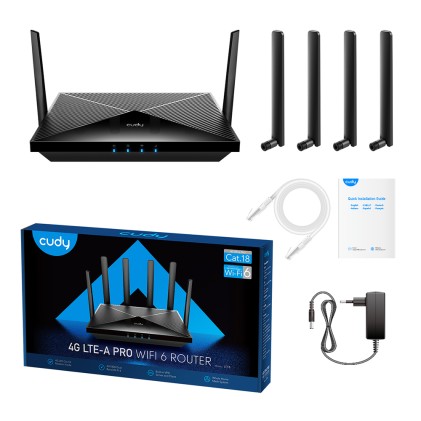 Cudy LT18 router wireless Gigabit Ethernet Dual-band (2.4 GHz/5 GHz) 4G Nero