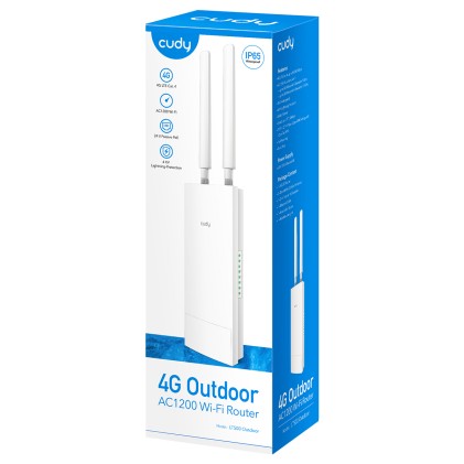 Cudy LT500 Router WiFi da esterno 4G Cat 4 AC1200 Dual Band - 1x Porta Lan 10/100Mbps - 2 Antenne Esterne