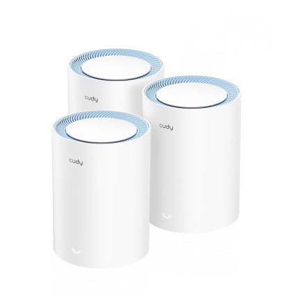 Cudy M1200 3-PACK sistema Wi-Fi Mesh Dual-band (2.4 GHz/5 GHz) Wi-Fi 5 (802.11ac) Bianco 1 Interno