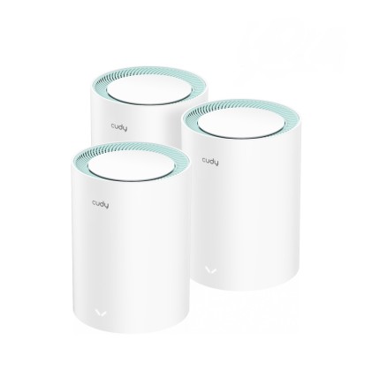 Cudy M1300 3-PACK sistema Wi-Fi Mesh Dual-band (2.4 GHz/5 GHz) Wi-Fi 5 (802.11ac) Bianco 1 Interno