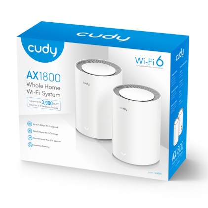 Cudy AX1800 Dual-band (2.4 GHz/5 GHz) Wi-Fi 6 (802.11ax) Bianco 1 Interno