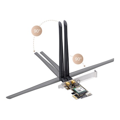 Scheda Ax3000 Wifi6 Pci Exp Bt5.0 2 Ant Staccabili