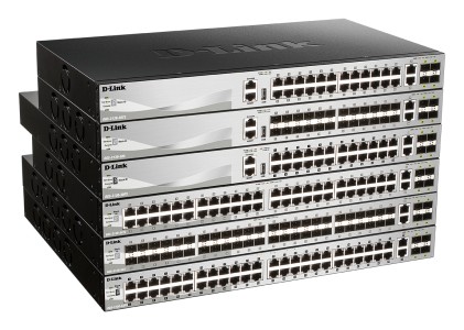 D-Link Switch 24 X 10/100/1000Base-T Poe Ports (370W Budget) Layer 3 Stackable Managed Gigabit Switc