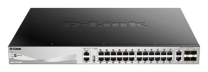 D-Link Switch 24 X 10/100/1000Base-T Poe Ports (370W Budget) Layer 3 Stackable Managed Gigabit Switc
