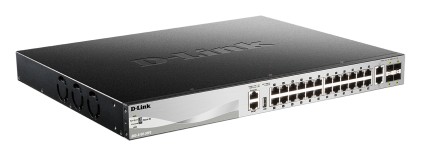 D-Link Switch 24 X 10/100/1000Base-T Poe Ports (370W Budget) Layer 3 Stackable Managed Gigabit Switc