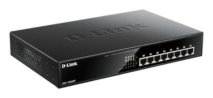D-Link DGS-1008MP switch di rete Non gestito Gigabit Ethernet (10/100/1000) Supporto Power over Ethernet (PoE) 1U Nero
