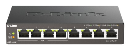 D-Link Switch 8 Porte Giga Di Cui 4 Poe
