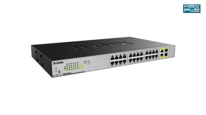 D-Link DGS-1026MP switch di rete Non gestito Gigabit Ethernet (10/100/1000) Supporto Power over Ethernet (PoE) Nero, Grigio