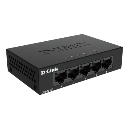 D-Link DGS-105GL/E switch di rete Non gestito Gigabit Ethernet (10/100/1000) Nero