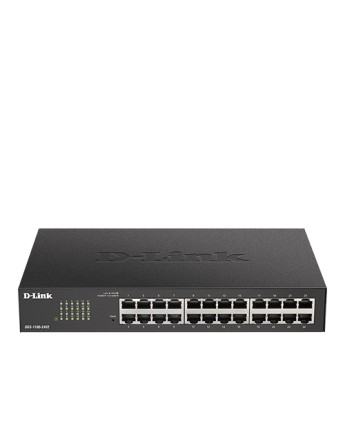 D-Link Switch Smart Managed 24 Porte Gigabit, Fanless, 802.1Q Vlan, 802.1P Qos, 11 Rackmount Installation