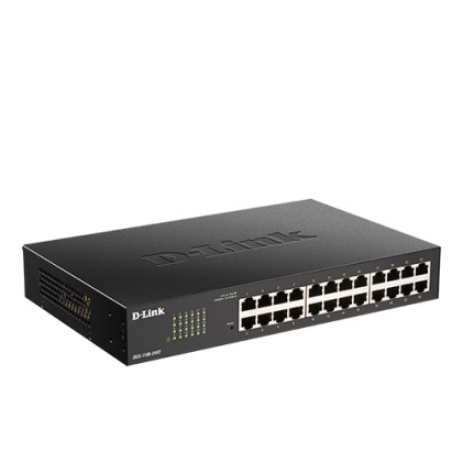 D-Link Switch Smart Managed 24 Porte Gigabit, Fanless, 802.1Q Vlan, 802.1P Qos, 11 Rackmount Installation
