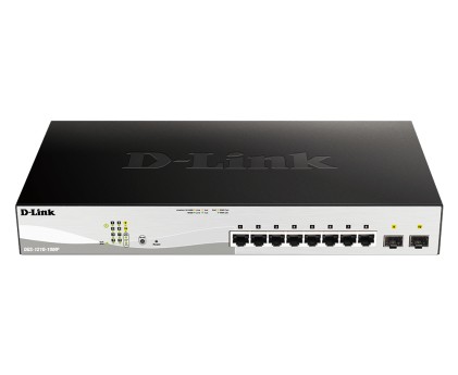 Switch semigestibile D-Link 8 porte PoE Gigabit 130 W + 2 porte combinate Gigabit