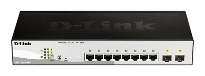 D-Link Switch 8-Port 10/100/1000Base-T Poe + 2-Port 1 Gbps Sfp Ports Metro Ethernet Switch