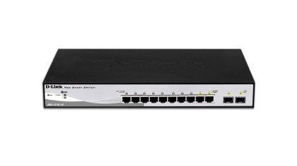Switch semi-gestito D-Link 8 porte Gigabit + 2 porte Giga Combo