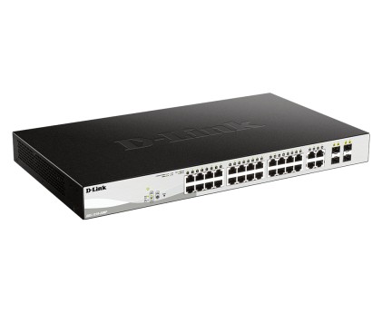 D-Link Switch 24 Porte Gigabit Poe + 4 Porte Sfp Smart+