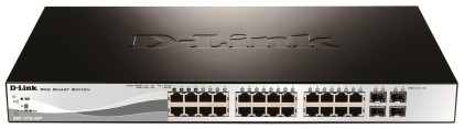 Switch semigestito D-Link 24 porte Gigabit PoE 193 W + 4 porte combinate Gigabit