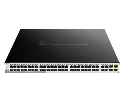 D-Link Switch Easysmart 52 Porte Gigabit Poe 370W 4 Slot Sfp/Combo 19 Rackmount