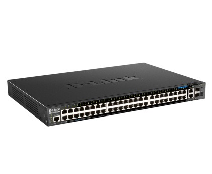 D-Link DGS-1520-52MP switch di rete Gestito L3 10G Ethernet (100/1000/10000) Supporto Power over Ethernet (PoE) 1U Nero