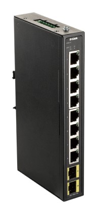 D-Link Switch Industriale 8 Porte Gigabit, Include 2 X 100/1000M Sfp