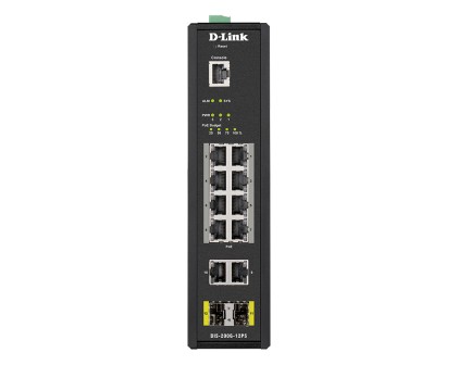 D-Link Switch Industriale 12 Porte Gigabit, Rj45 Console Port