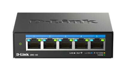 D-Link DMS-105 Non gestito L2 2.5G Ethernet (100/1000/2500) Nero