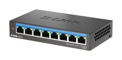 D-Link DMS-108 Non gestito L2 2.5G Ethernet (100/1000/2500) Nero